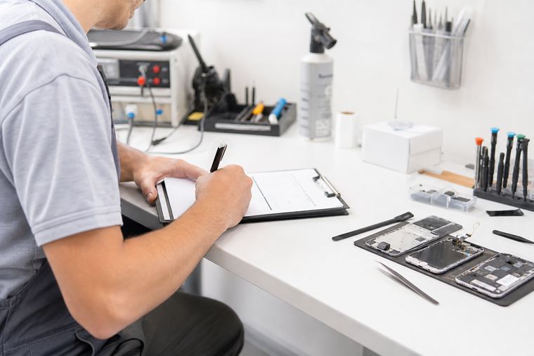 Piano di lavoro in legno grezzo, il tavolo su cui si stendono i conti di una riparazione